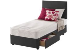 Layezee Calm Memory Micro Quilt Single 2 Drawer Divan Bed